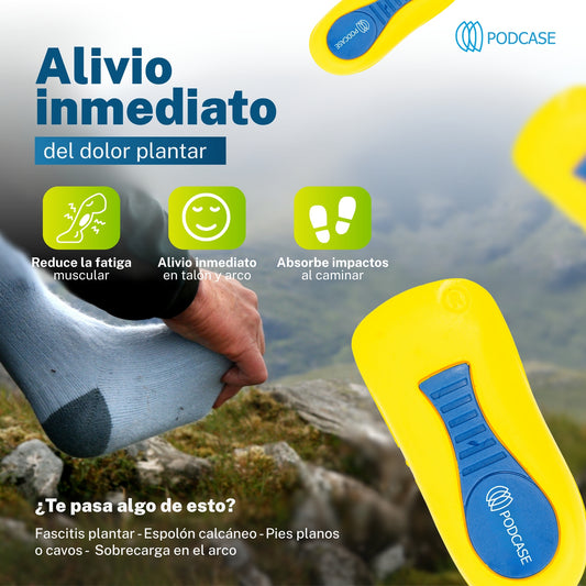 Plantillas 3/4 Unisex Para Fascitis Plantar y Espolón Calcaneo