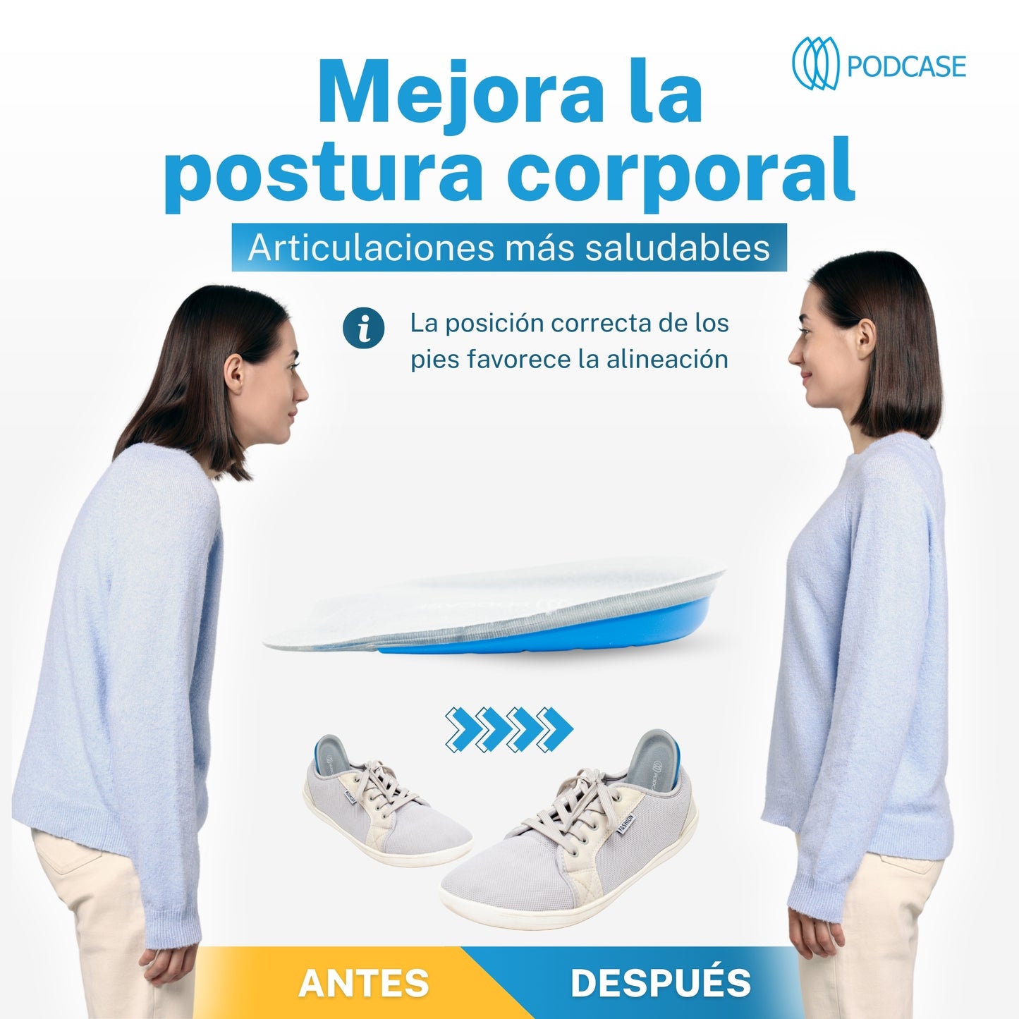 Taloneras Grises Unisex Para Fascitis Plantar y Espolón Calcaneo