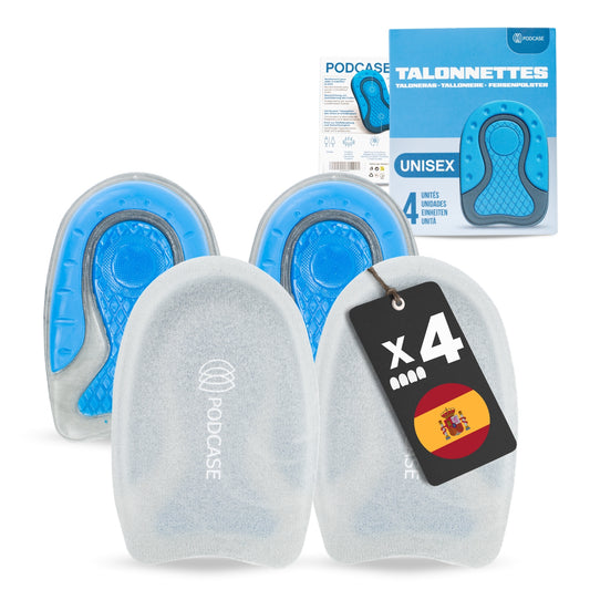 Taloneras Grises Unisex Para Fascitis Plantar y Espolón Calcaneo