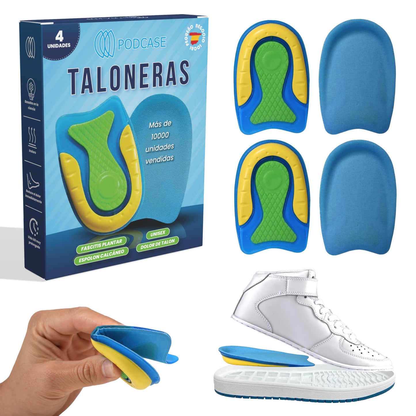 Taloneras Unisex Para Fascitis Plantar y Espolón Calcaneo