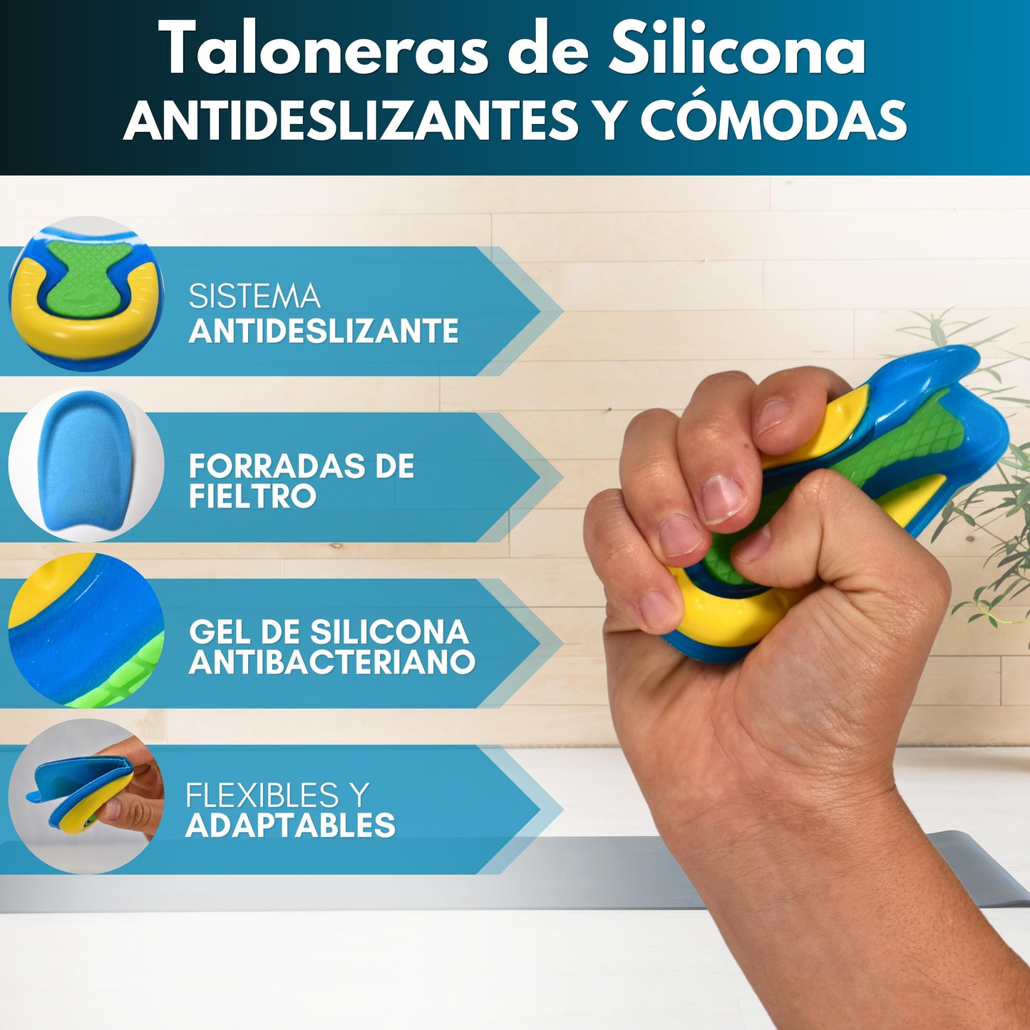 Taloneras Unisex Para Fascitis Plantar y Espolón Calcaneo