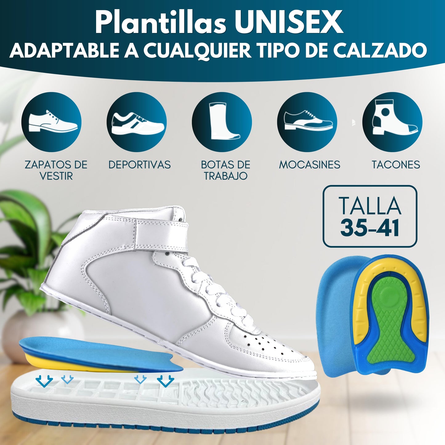 Taloneras Unisex Para Fascitis Plantar y Espolón Calcaneo