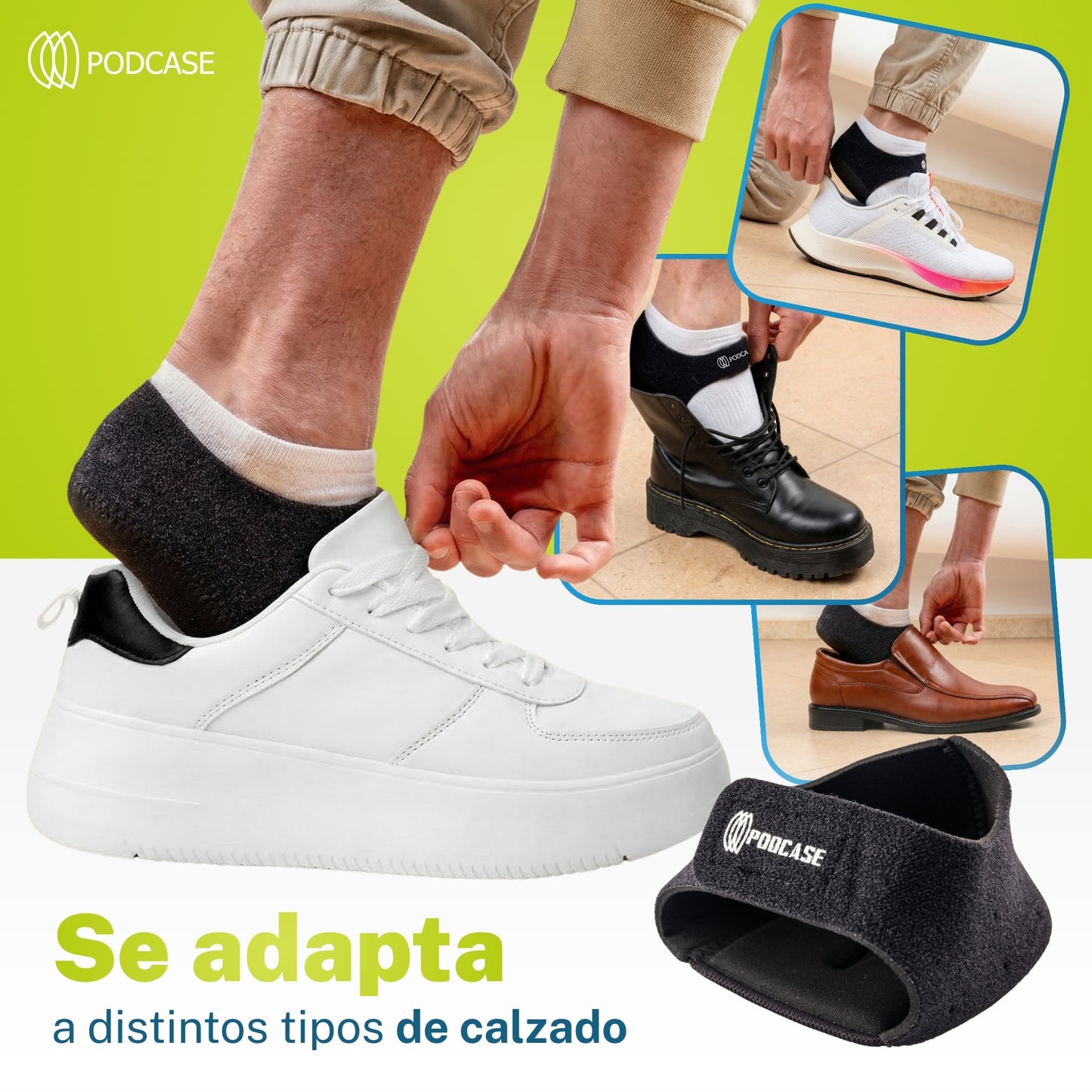 Pack de 4 Taloneras para Corregir la Fascitis Plantar y Espolón Calcaneo - Plantillas de Silicona para Hombre y Mujer - Pantilla de gel para espolones - Unisex