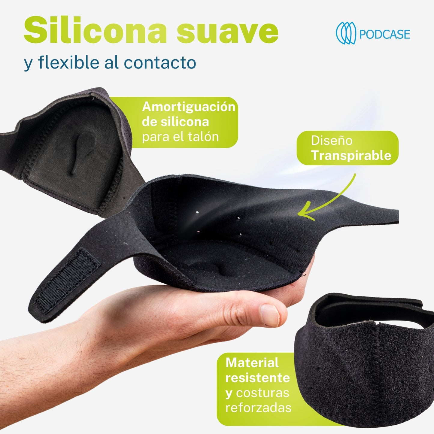 Pack de 4 Taloneras para Corregir la Fascitis Plantar y Espolón Calcaneo - Plantillas de Silicona para Hombre y Mujer - Pantilla de gel para espolones - Unisex